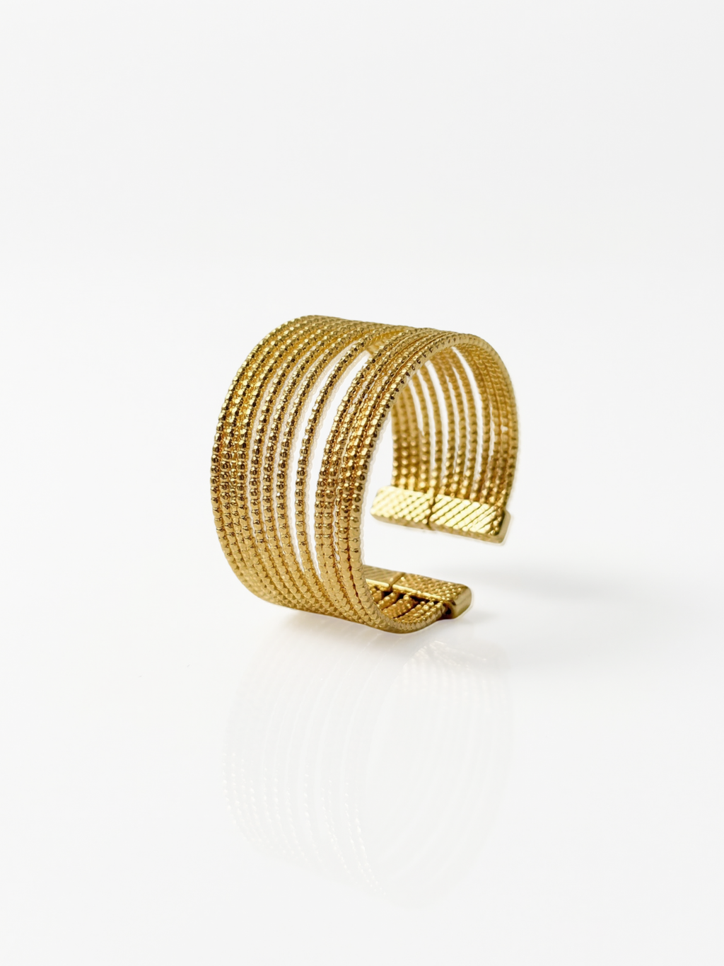 Bague Couture Alice Bianca Plaqué Or | Balloul Paris