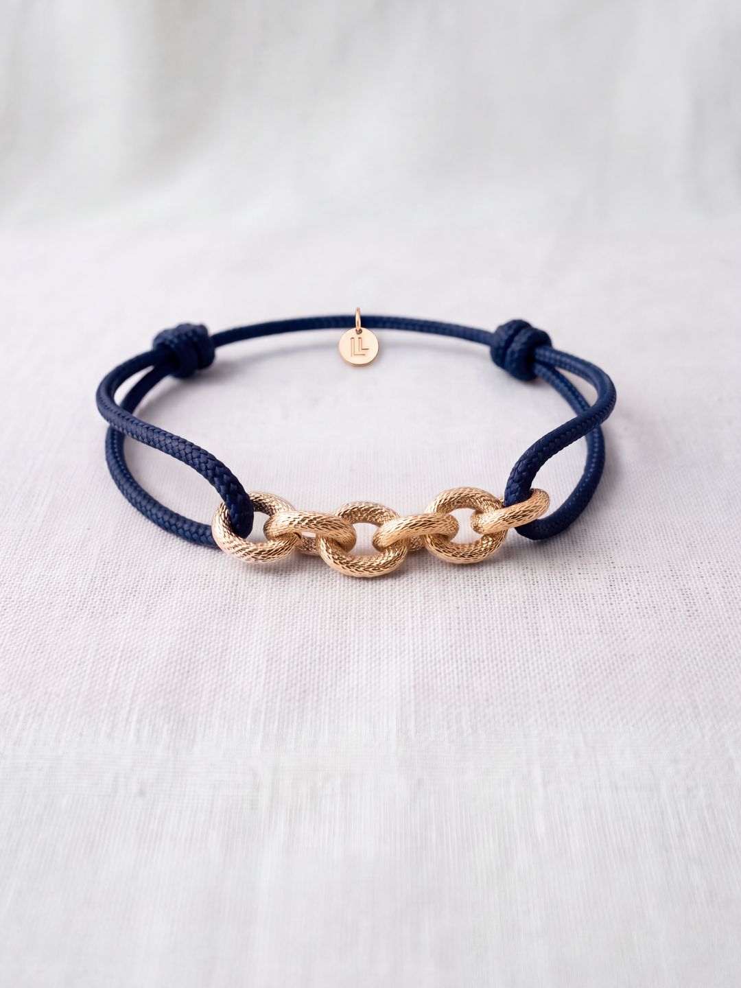 Bracelet Homme Cordon & Chaîne Plaqué Or  | Balloul Paris