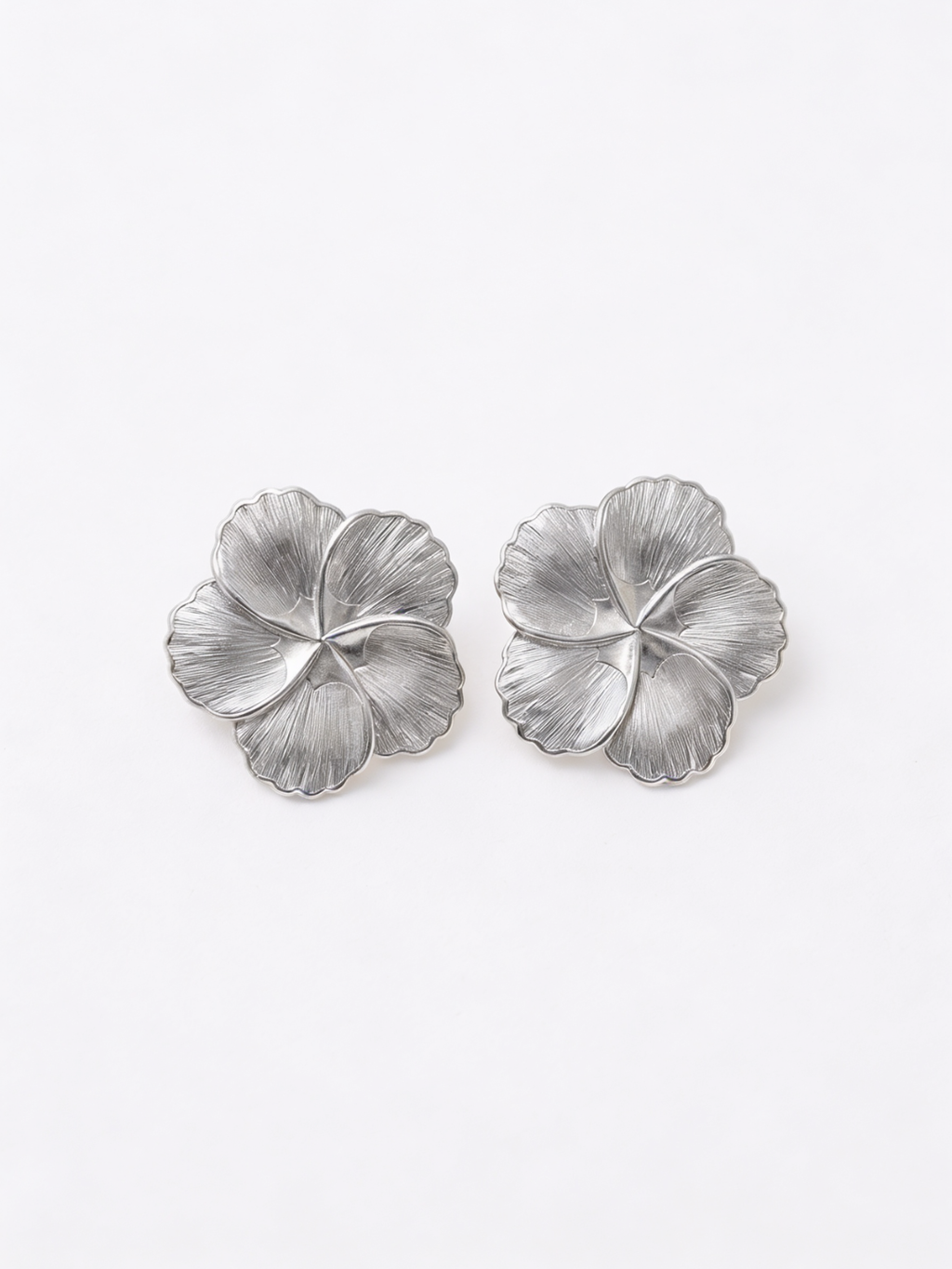 Boucles Fleur Alice Bianca Plaqué Argent | Balloul Paris