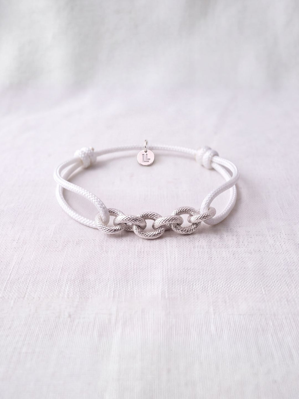 Bracelet Homme Cordon & Chaîne Plaqué Argent | Balloul Paris