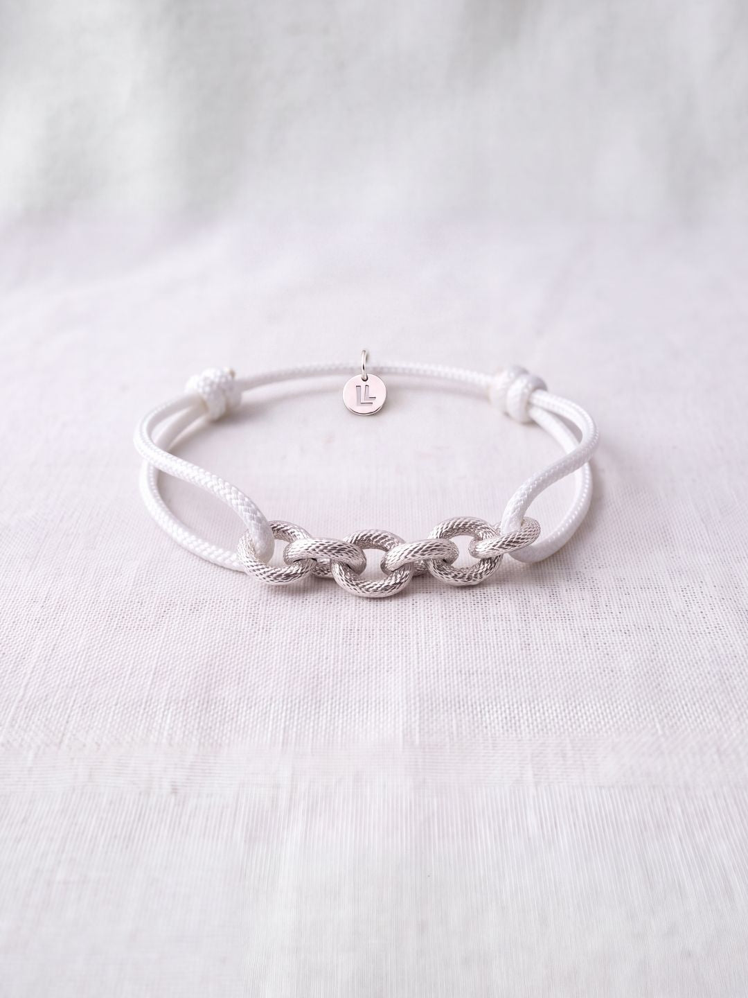 Bracelet Homme Cordon & Chaîne Plaqué Argent | Balloul Paris