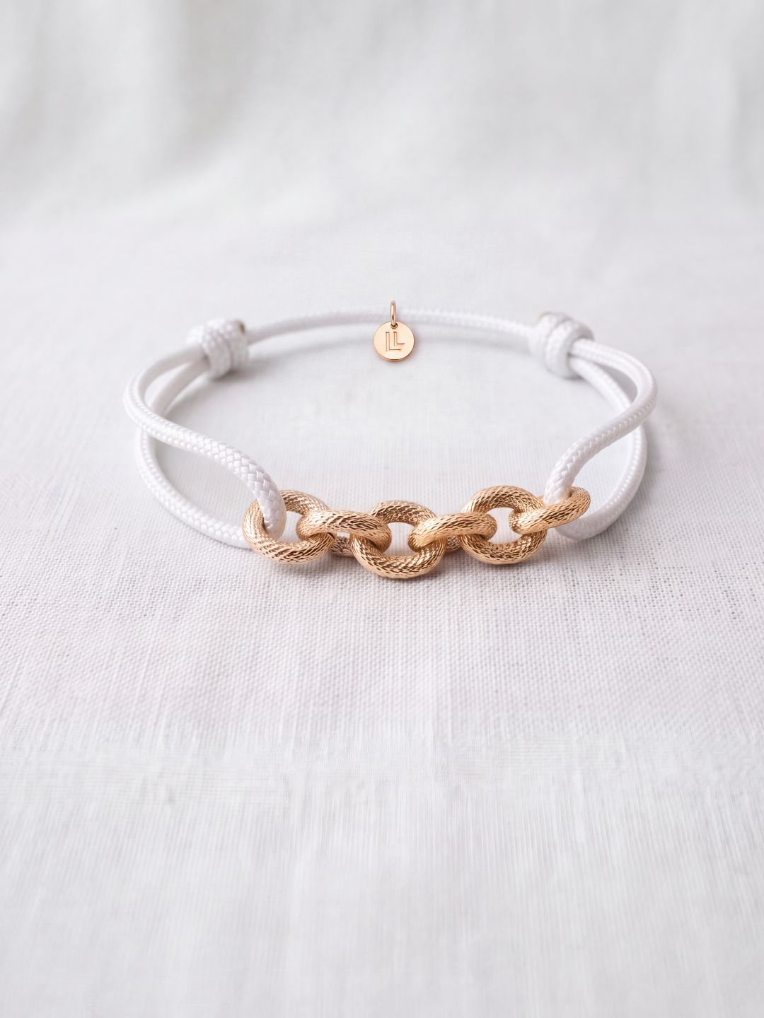 Bracelet Homme Cordon & Chaîne Plaqué Or  | Balloul Paris
