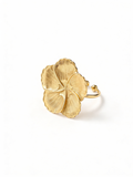 Bague Fleur Alice Bianca Plaqué Or Ajustable | Balloul Paris