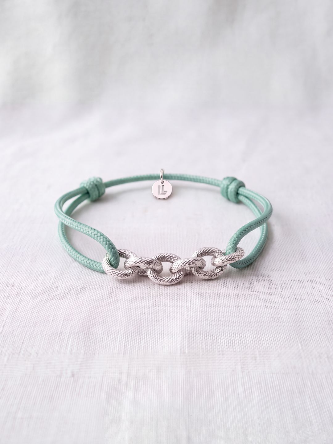 Bracelet Homme Cordon & Chaîne Plaqué Argent | Balloul Paris