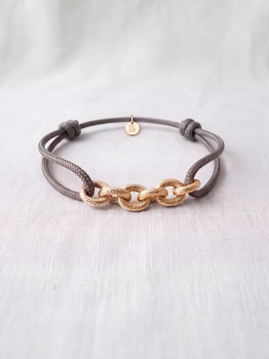 Bracelet Homme Cordon & Chaîne Plaqué Or  | Balloul Paris