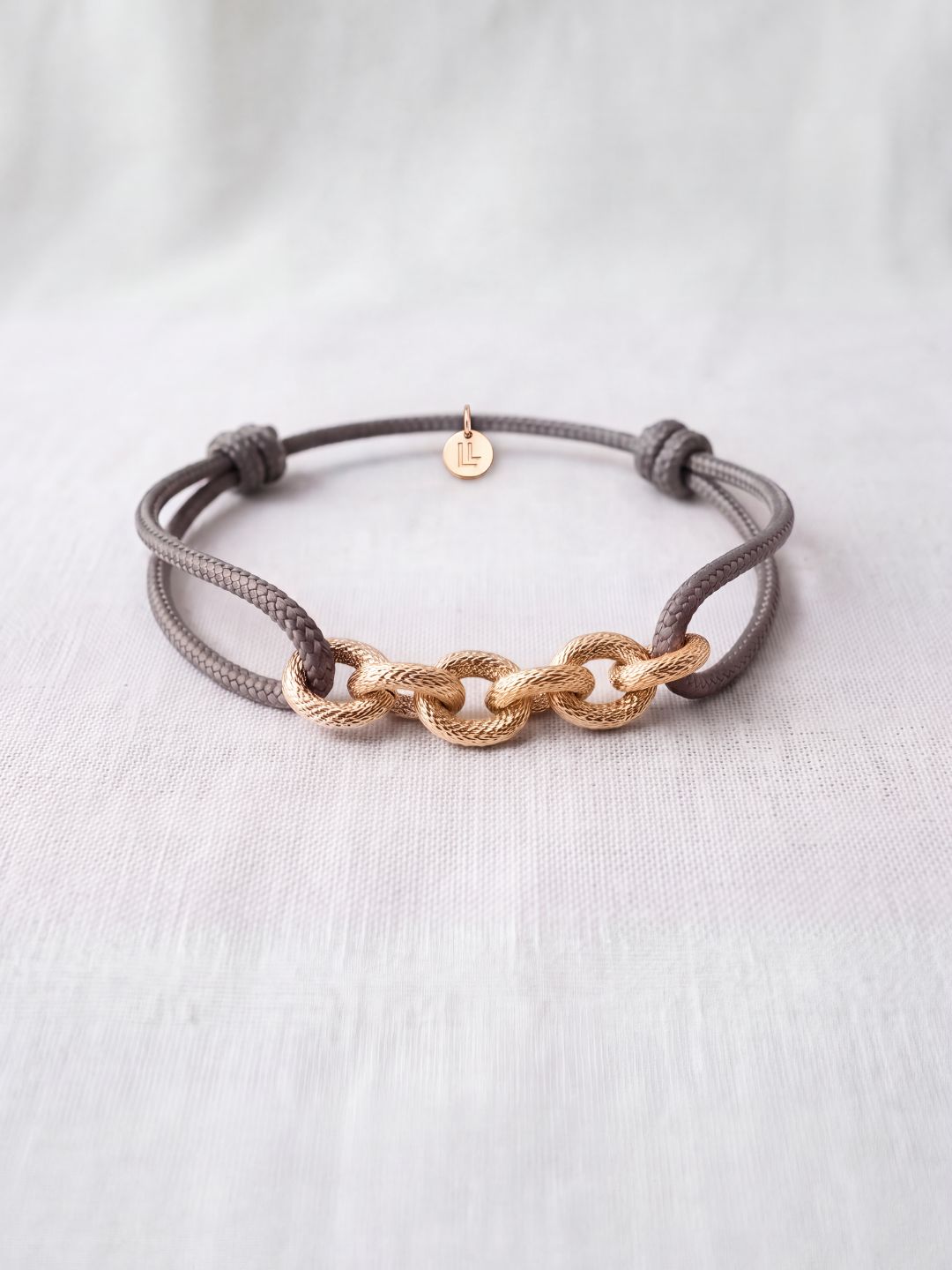 Bracelet Homme Cordon & Chaîne Plaqué Or  | Balloul Paris
