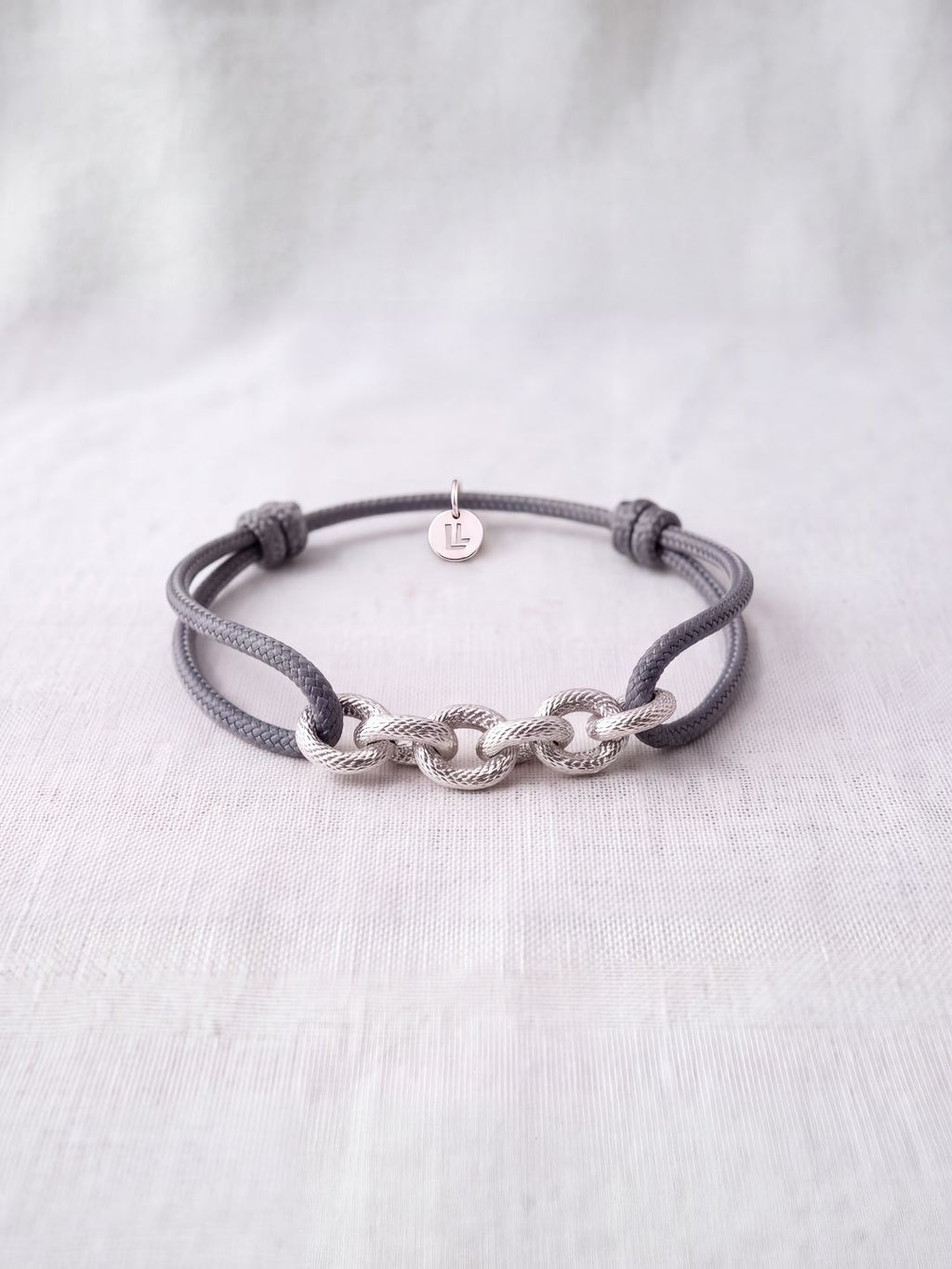 Bracelet Homme Cordon & Chaîne Plaqué Argent | Balloul Paris