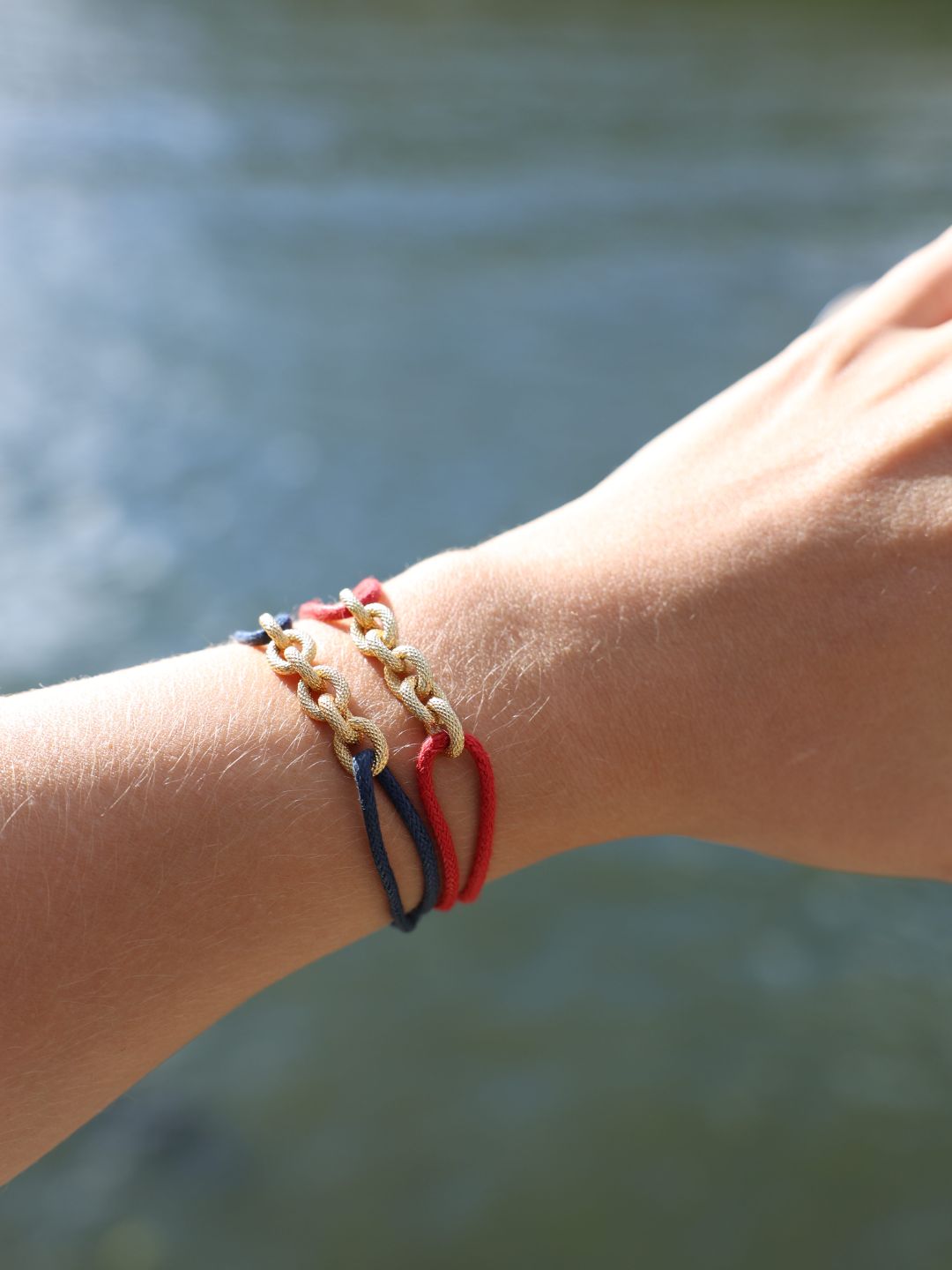 Bracelet Homme Cordon & Chaîne Plaqué Or  | Balloul Paris