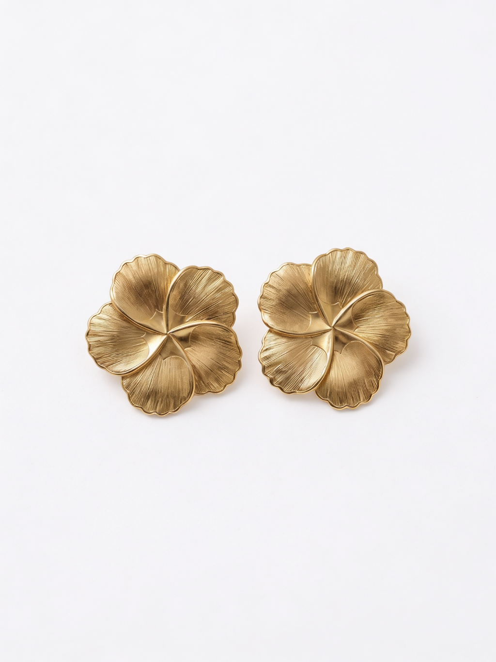 Boucles Fleur Alice Bianca Plaqué Or | Balloul Paris