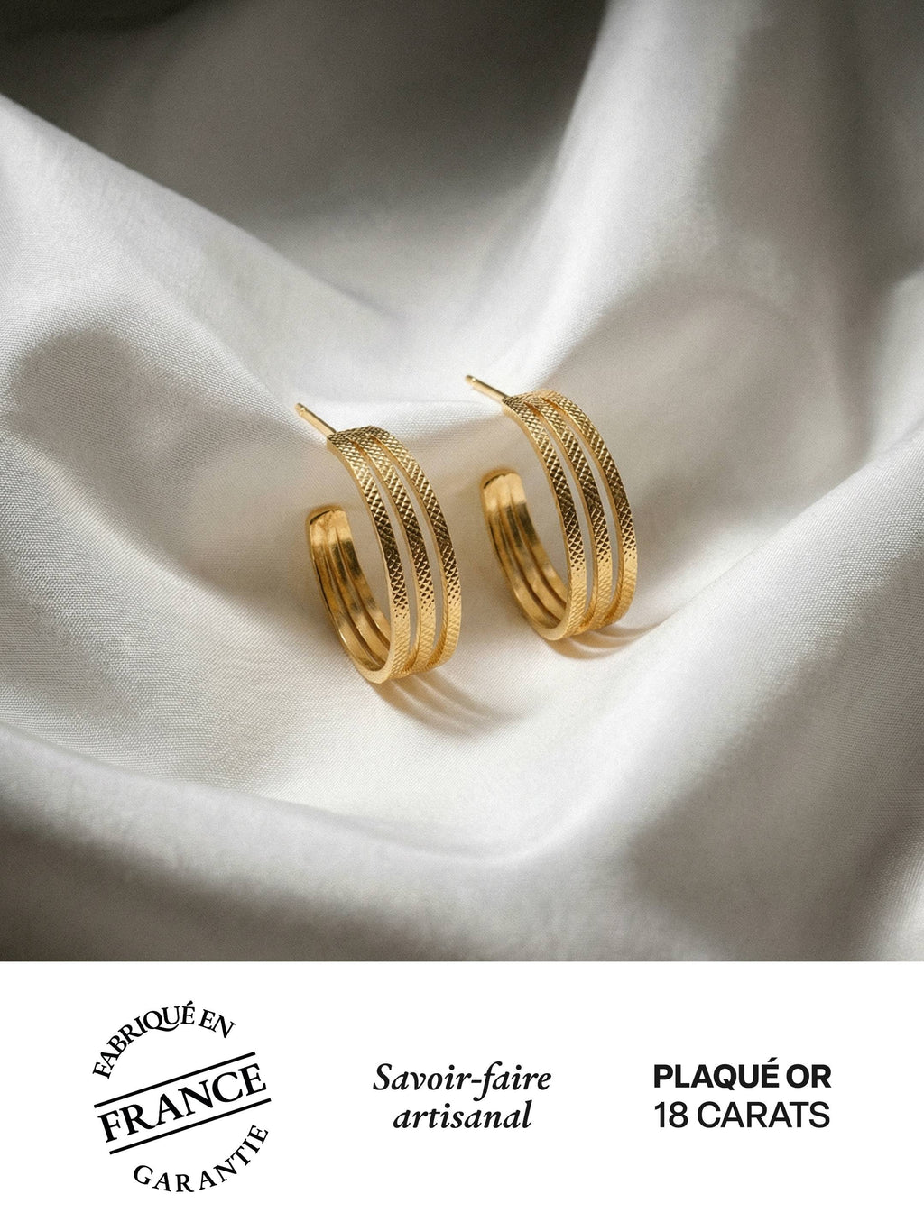 Boucles d’Oreilles Créoles Petit Modèle en Plaqué Or 18 Carats |  Balloul Paris