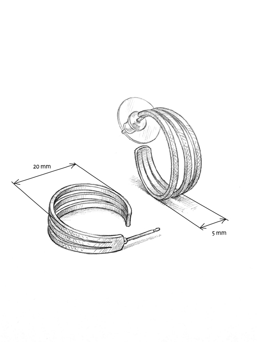 Boucles d’Oreilles Créoles Finition Argent au Motif Matelassé | Balloul Paris