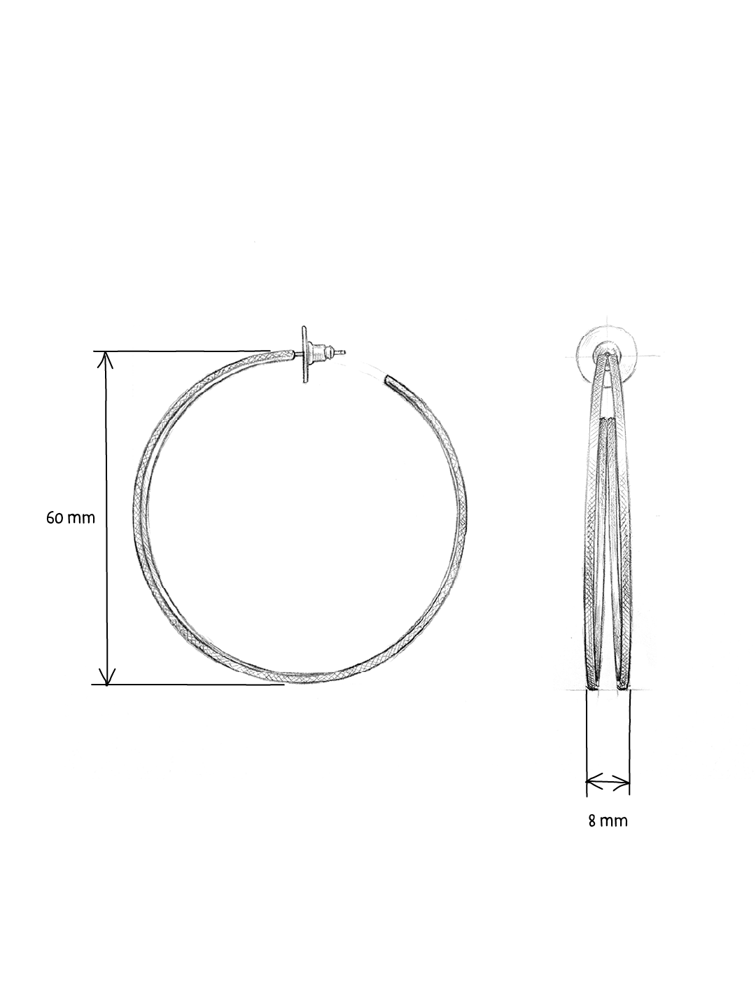 Boucles d’Oreilles Grandes Créoles Finition Argent au Motif Matelassé | Balloul Paris