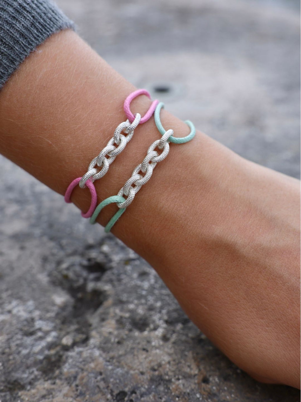 Bracelet Femme Cordon & Chaîne Plaqué Or ou Argent | Balloul Paris