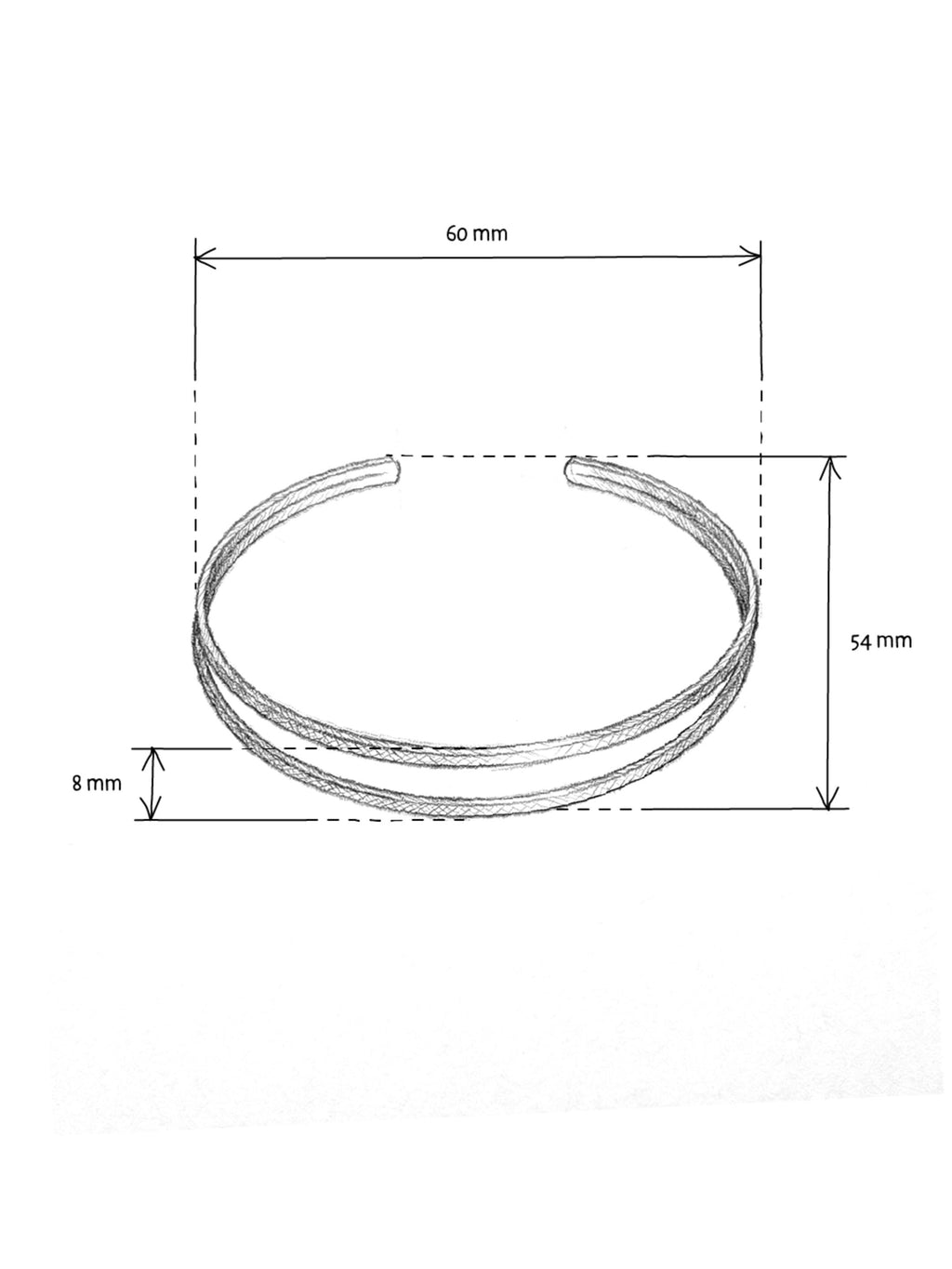 Bracelet Jonc Ajustable Finition Argent au Motif Matelassé | Balloul Paris