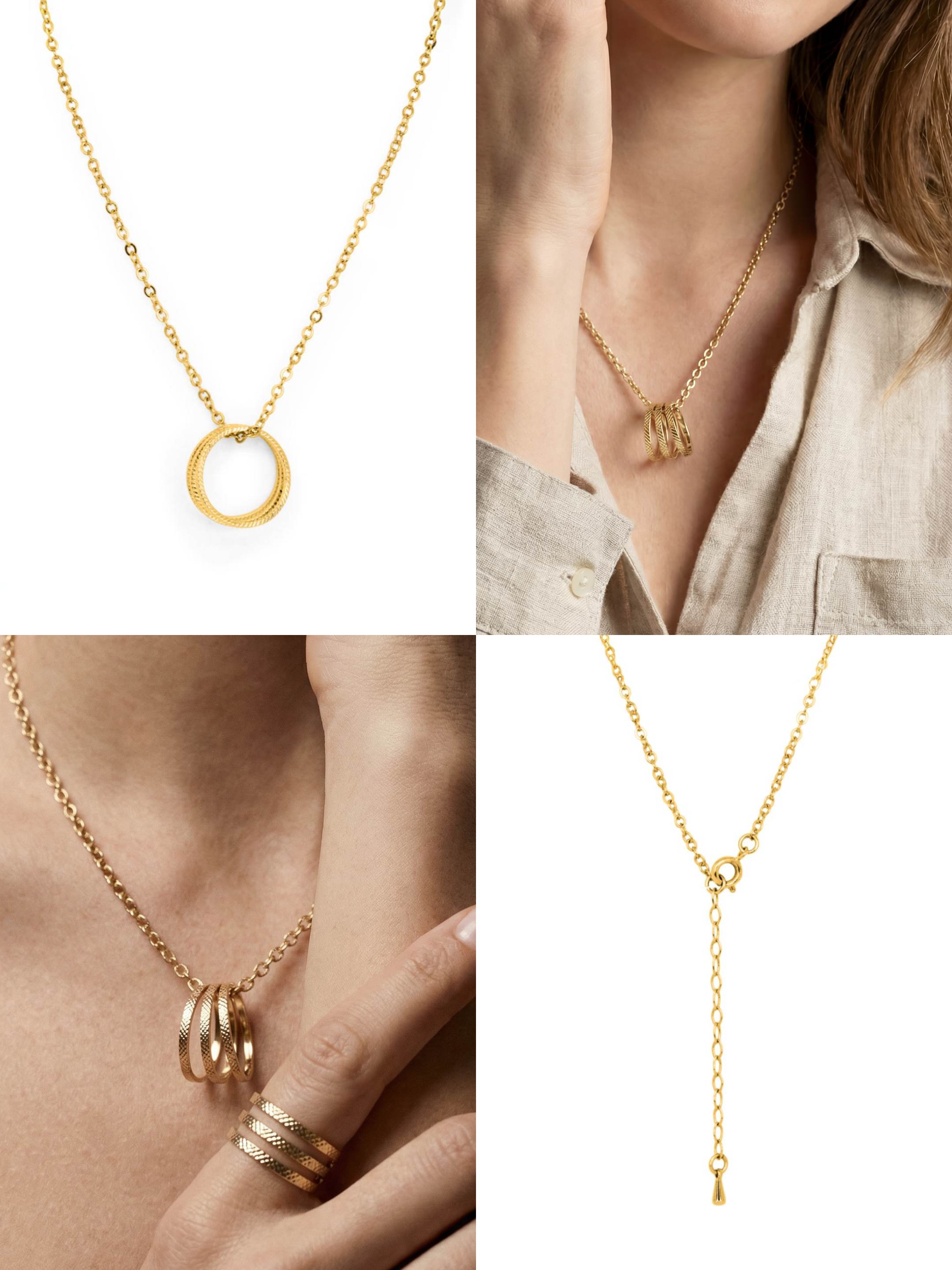 Collier Pendentif Rond en Plaqué Or 18 Carats | Balloul Paris