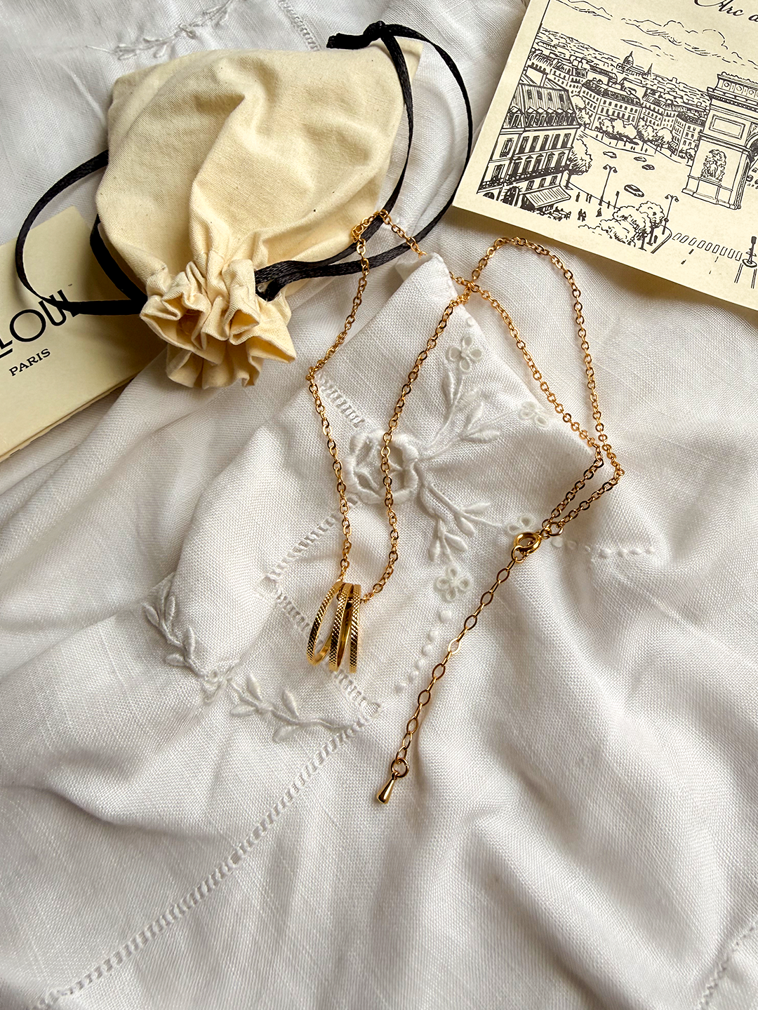 Collier Pendentif Rond en Plaqué Or 18 Carats | Balloul Paris