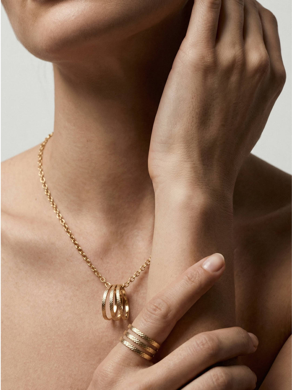 Parure dorée collier et bague | Balloul Paris