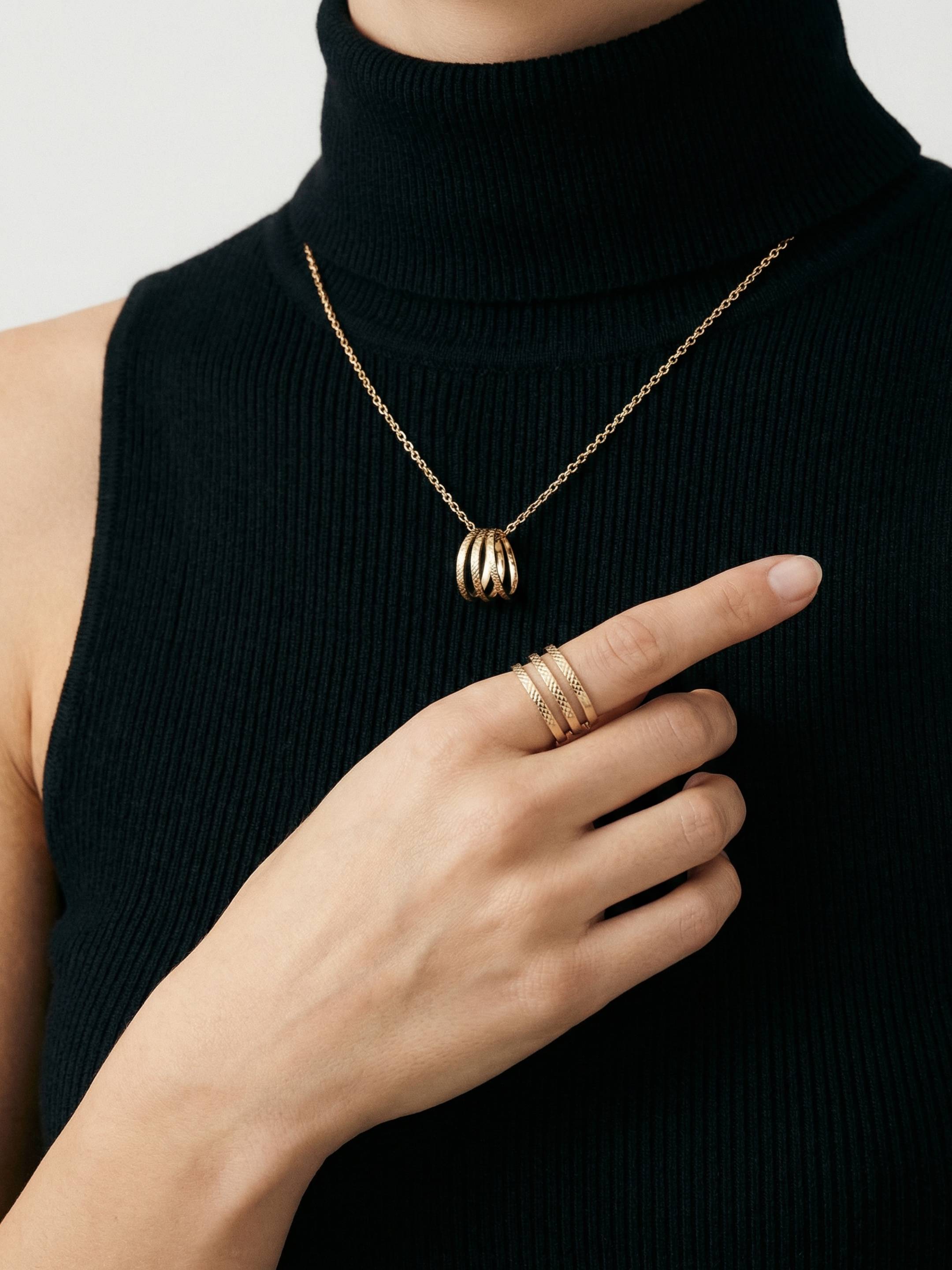 Parure dorée collier et bague | Balloul Paris